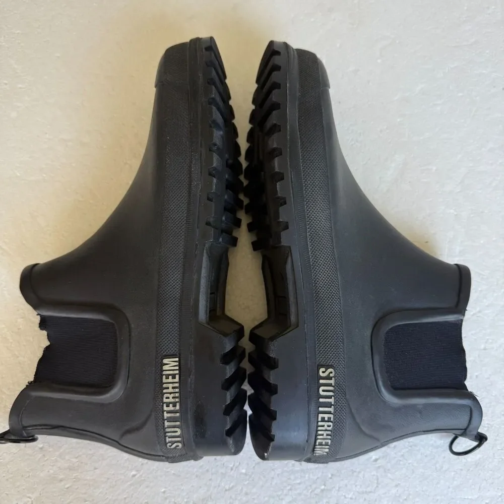 Stutterheim x Novesta Chelsea Rainwalker waterproof Rain Boots Black Size 10